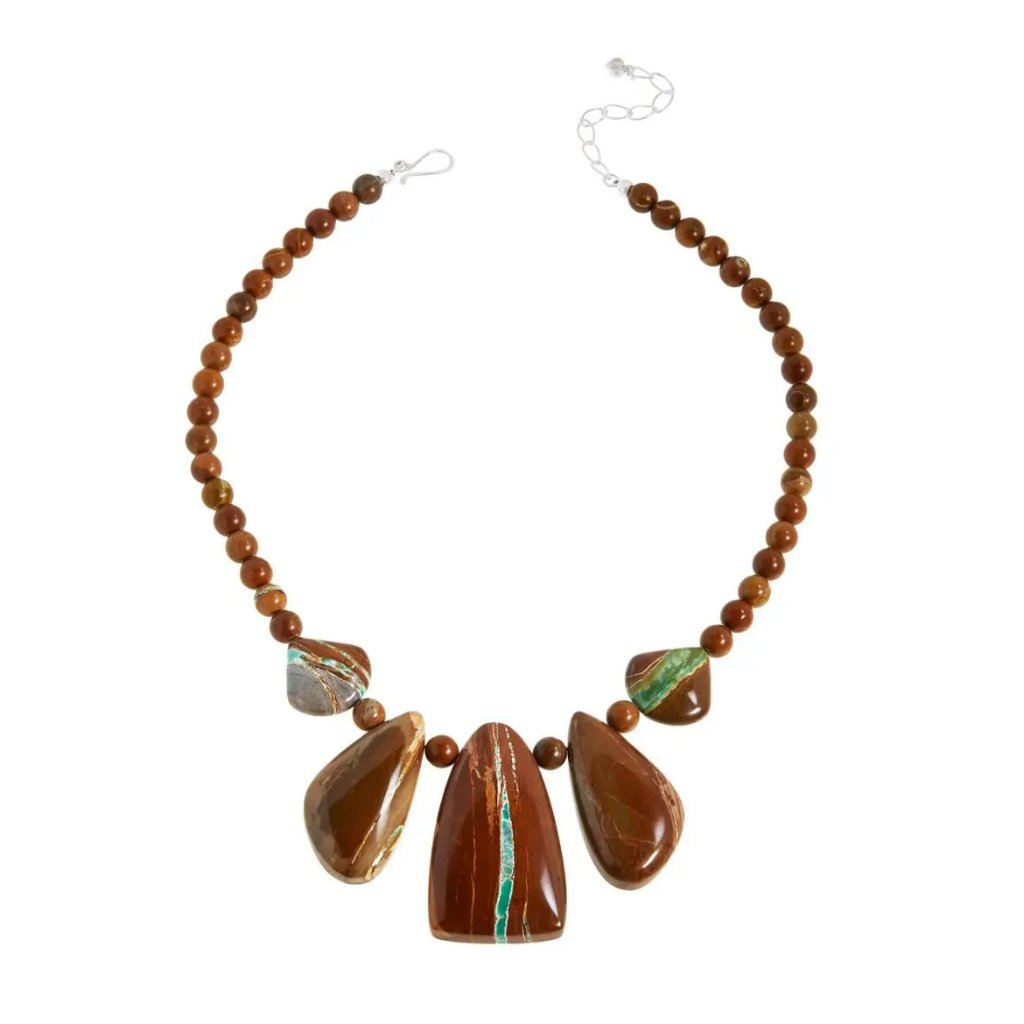 Jay King Sterling Silver 18 Boulder Variscite Beaded Necklace 60$